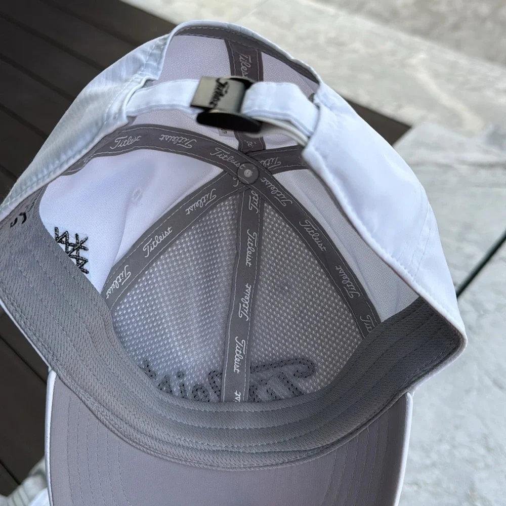 Titleist White Cap with Black Logo Edgewood Tahoe